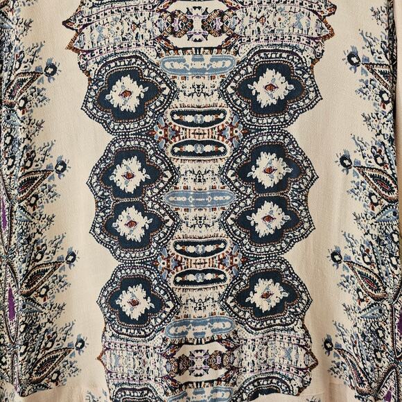 FREE PEOPLE Smooth Talker Antique Combo Back Cut Out Pullover Tunic Dress Sz XS - Picture 5 of 16